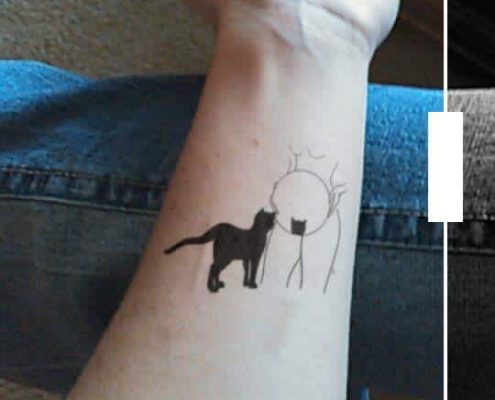 Morena Fortino - "La chatte" Tatoo in InkHunter app